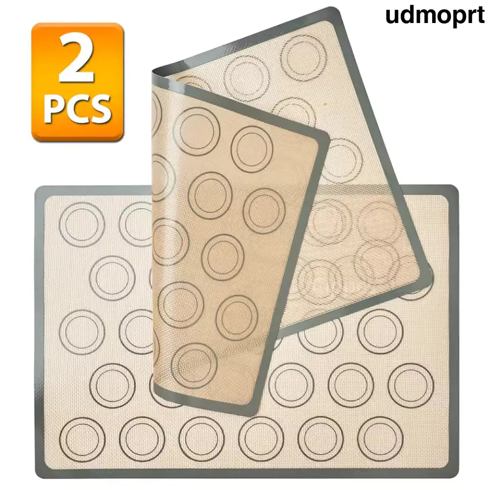 2-Pack Silicone Baking Mats - Non-Stick Reusable Air Fryer Liners BPA-Free Oven Sheets - Kitchen Gadgets